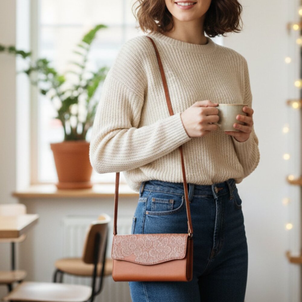 Custom - Floral Crossbody Wallet